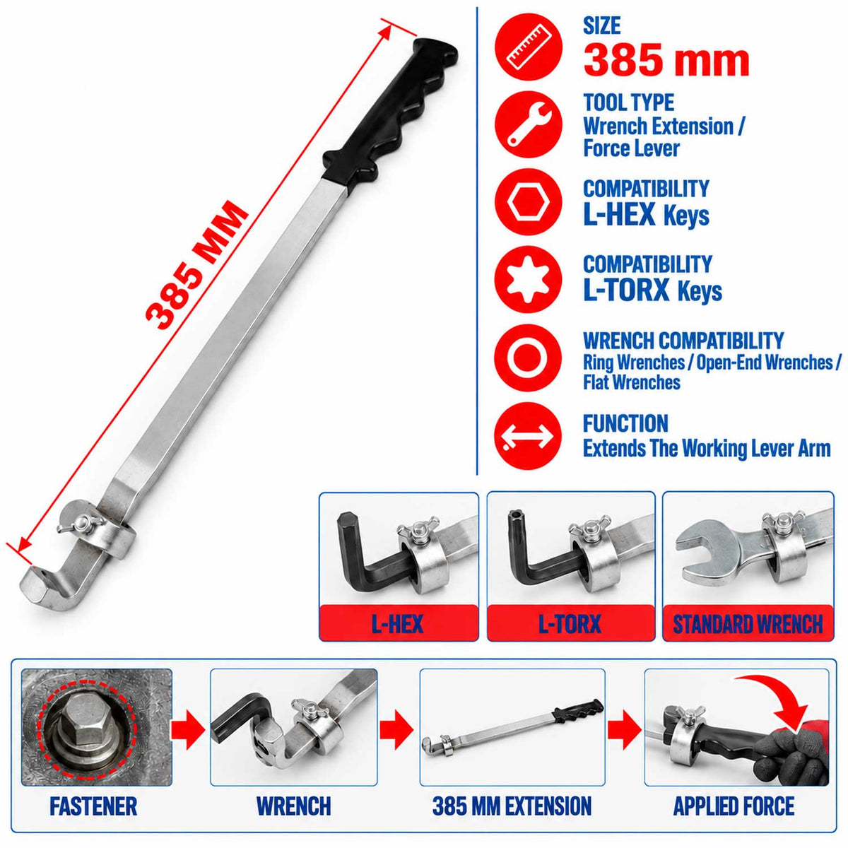 Προέκταση Πολύγωνο Βαρέως Τύπου 385mm GEBO TOOLS
