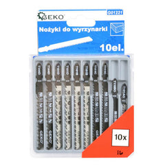 Σετ Λάμες Για Σέγα- Ατσάλι HCS Υποδοχή Τύπου Τ 10Τμχ GEKO