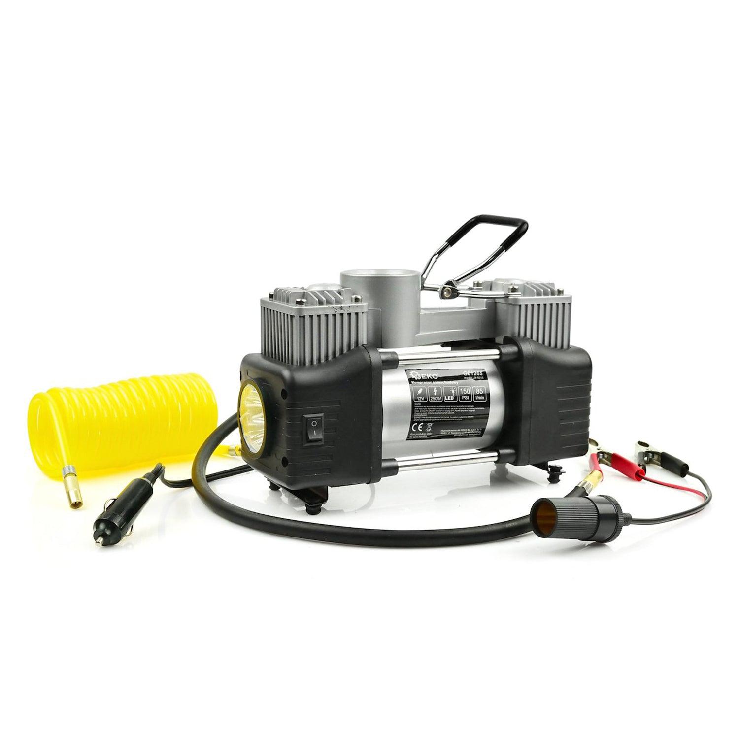 Aεροσυμπιεστής Αυτοκινήτου 12V 250W Με Φακό GEKO