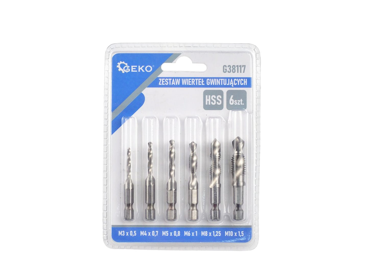 Σετ Τρυπάνια Με Κολαούζο HSS HEX 1/4" M3-M10 6Τμχ