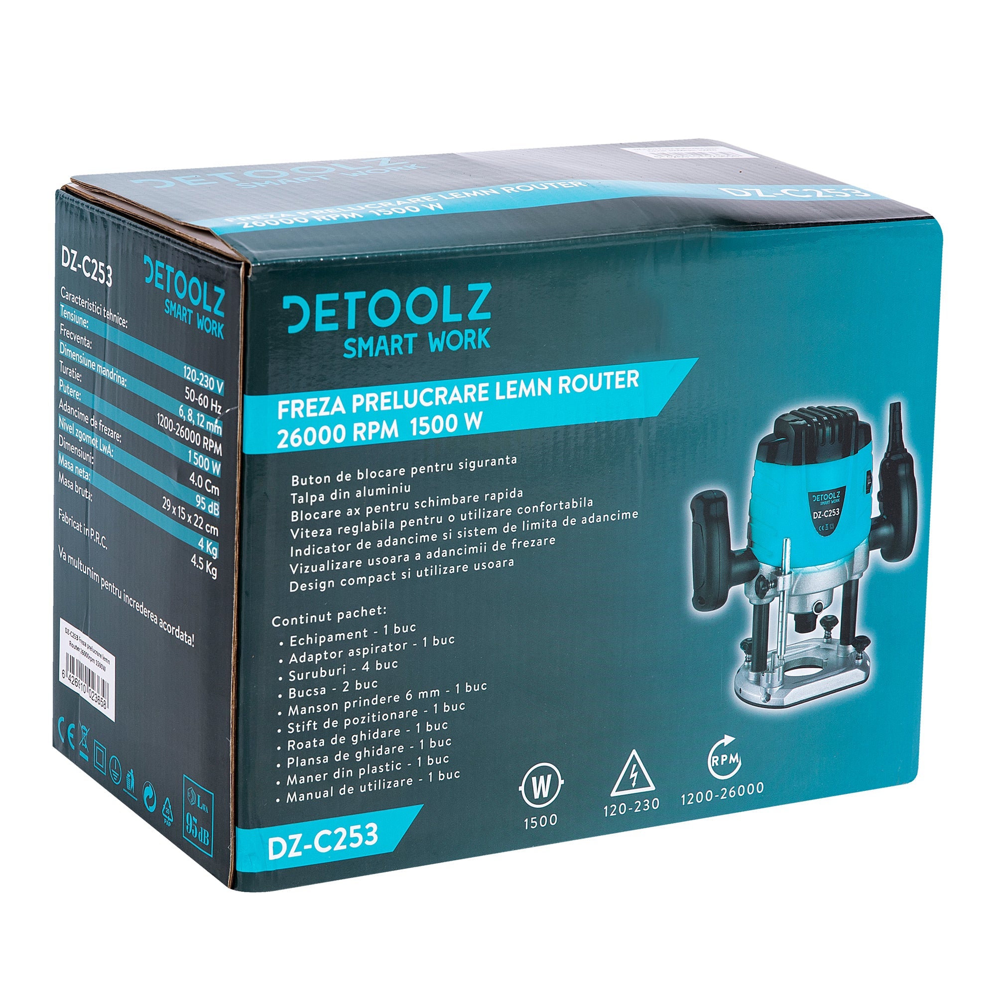 Φρέζα Επεξεργασίας Ξύλου 1500W Router