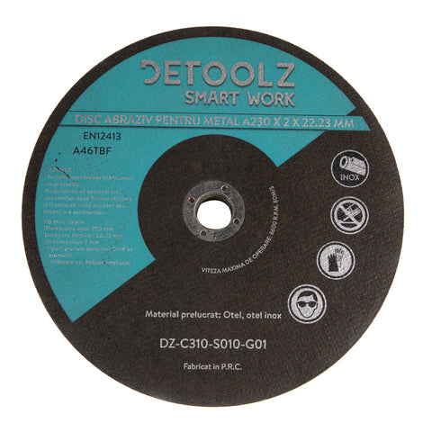 Σετ Δίσκοι Λείανσης Για Μέταλλο 230mm 10Τμχ DETOOLZ