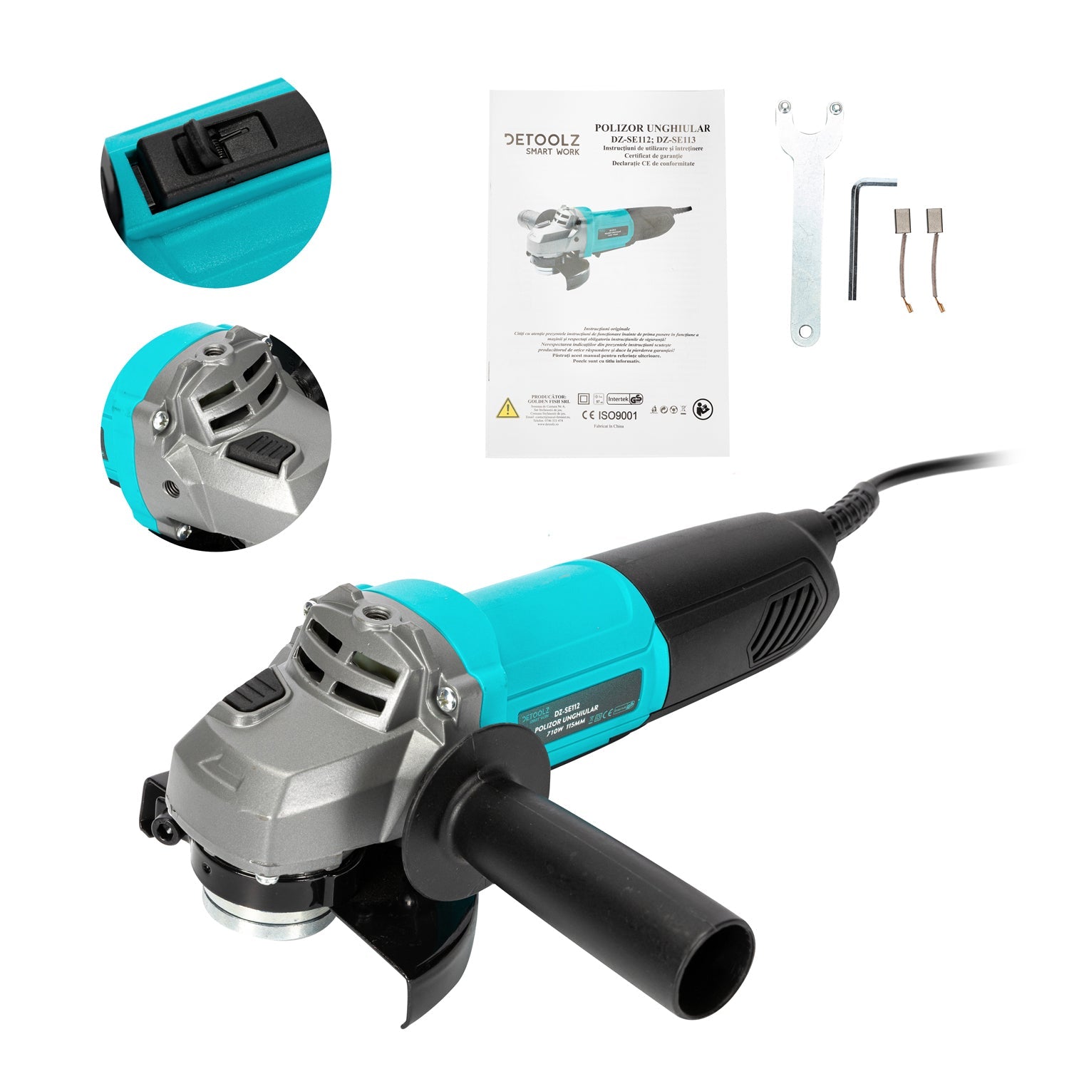 Γωνιακός Τροχός 115Mm 710W Detoolz