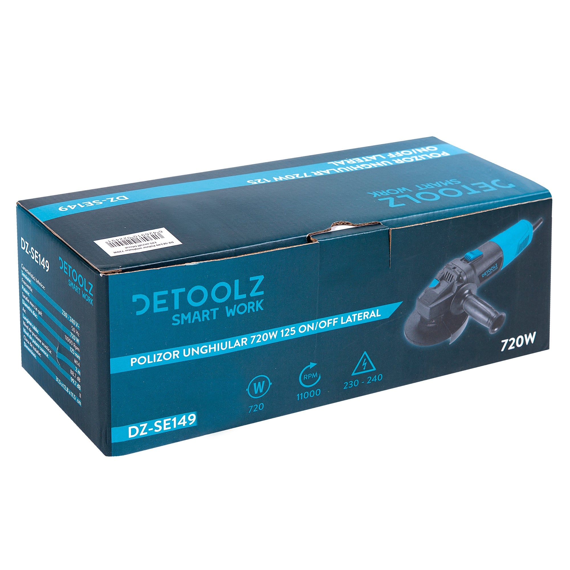Γωνιακός Τροχός 125Mm 720W Detoolz