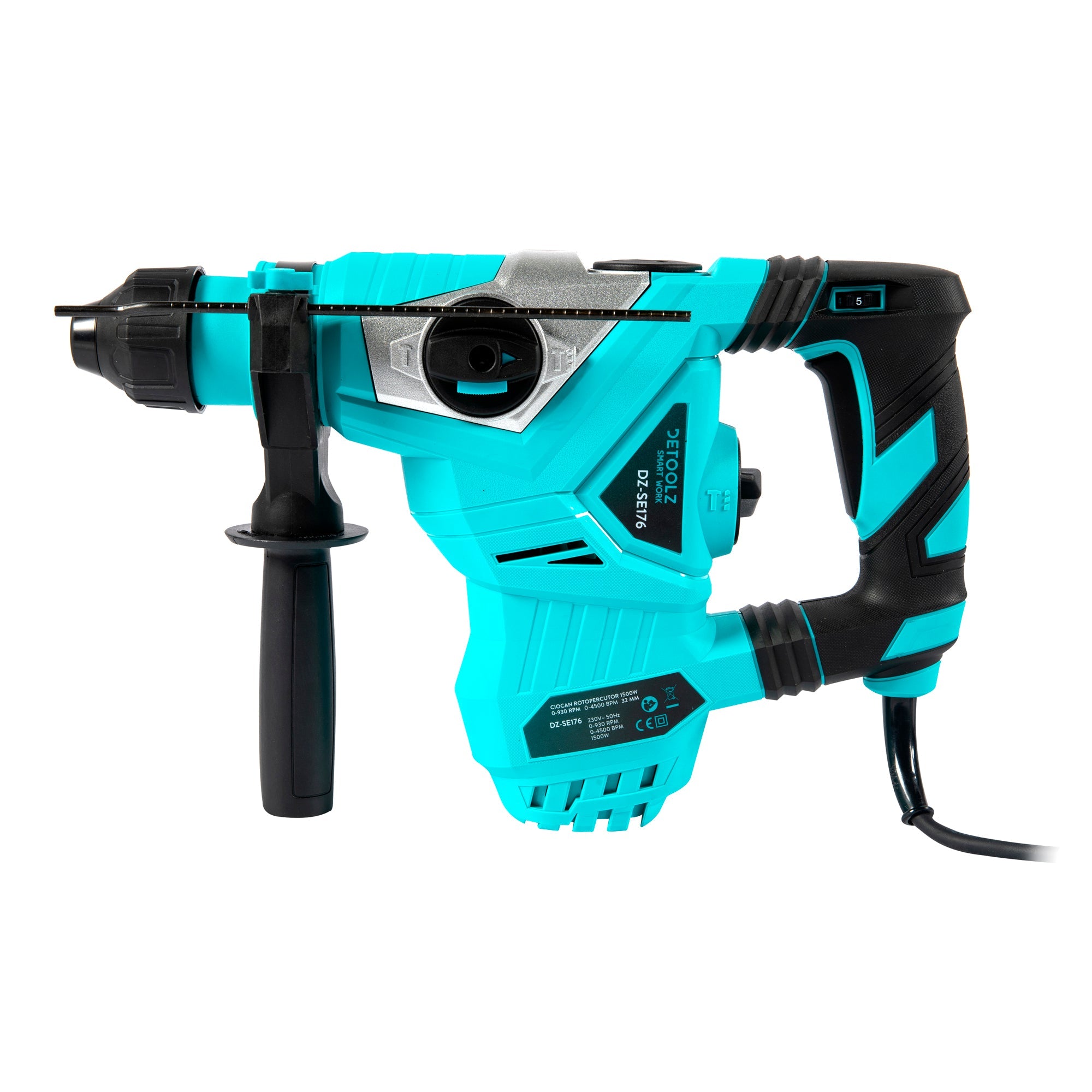 Σφυρι Περιστροφικο Κρουστικο Detoolz 1500W 930Rpm 5 Ταχυτητεσ 32Mm