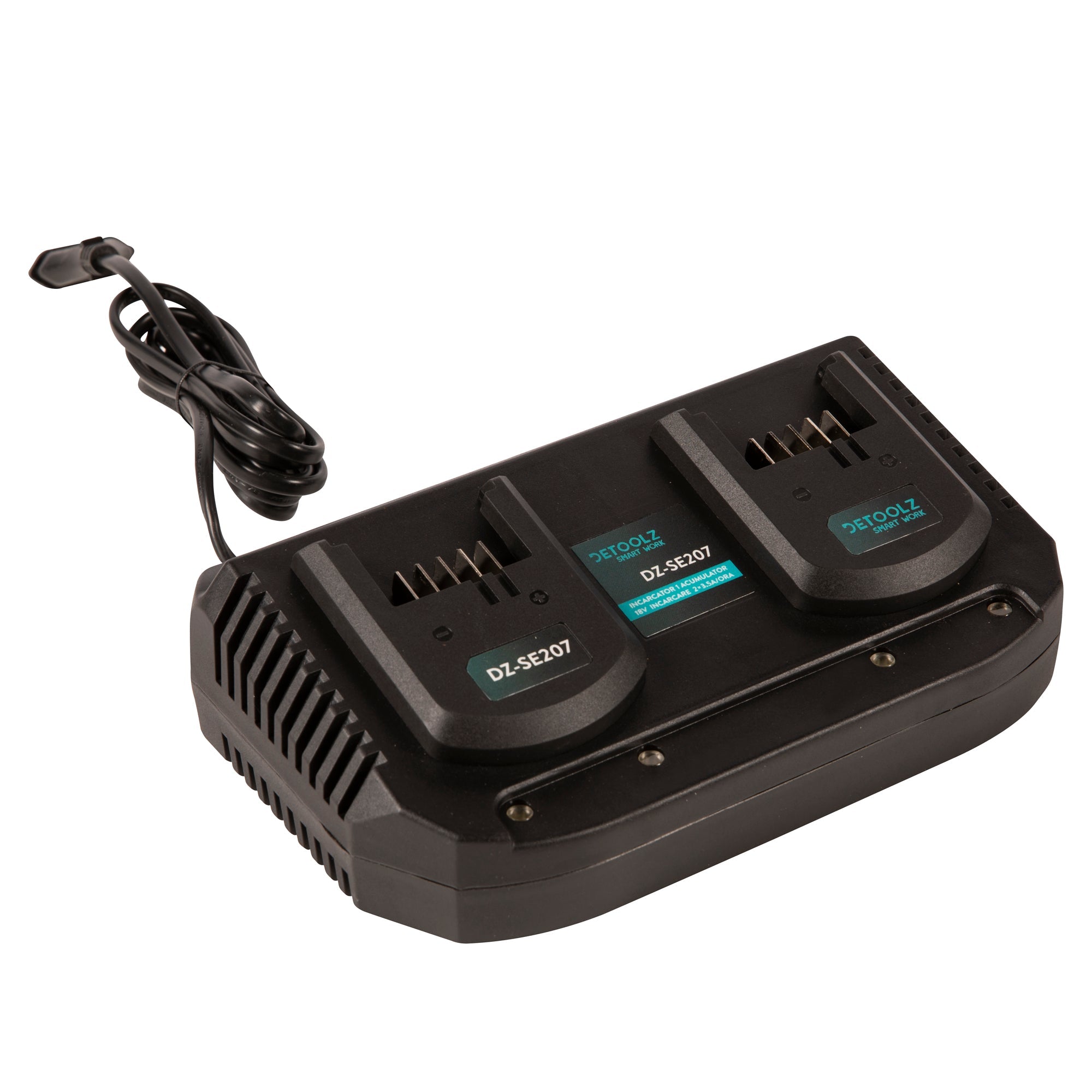 Φορτιστής Για 2 Μπαταρίες Li-Ion 18V 3.5A Detoolz
