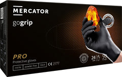 Γάντια Νιτριλίου GOGRIP Premium L 50 Τμχ Μαύρο MERCATOR