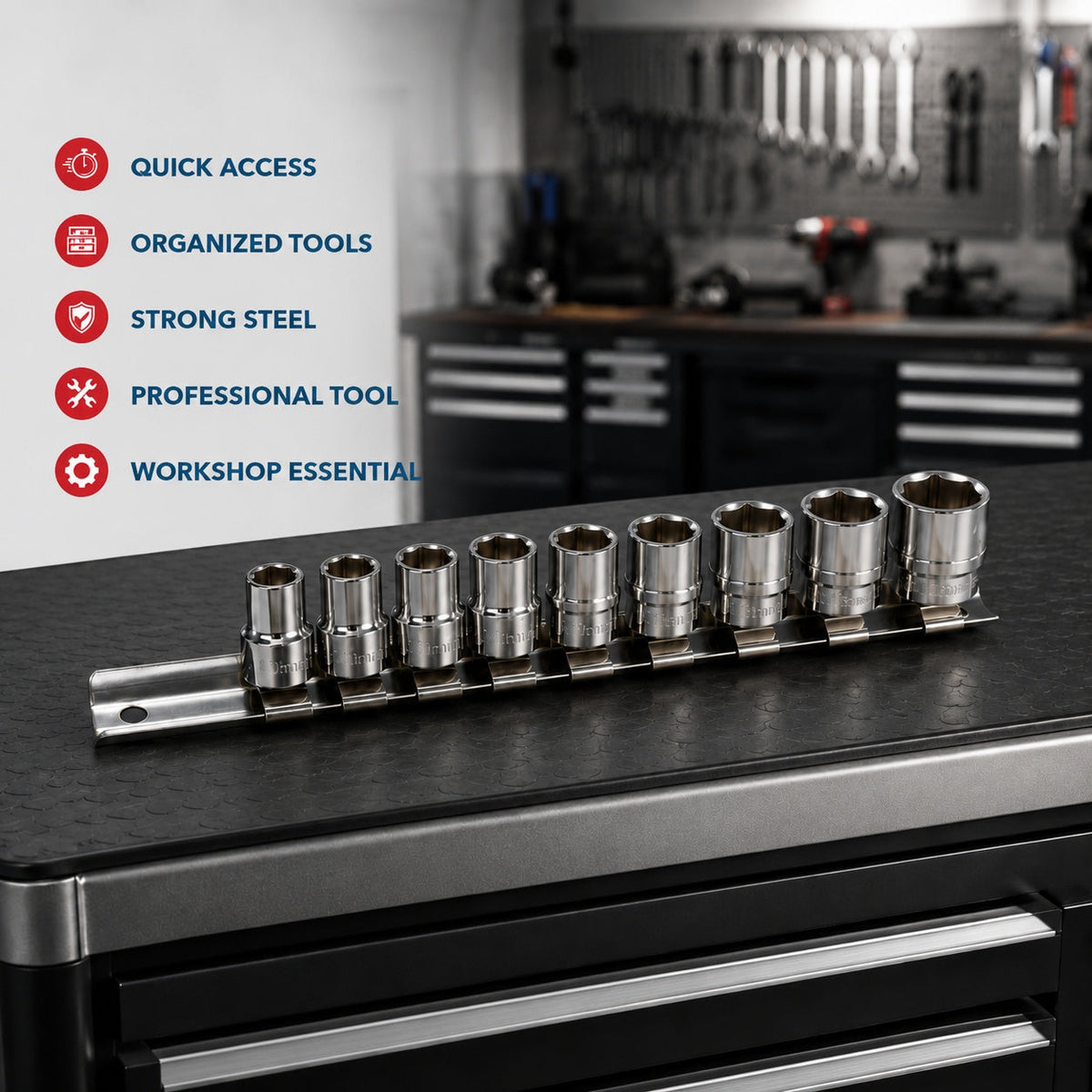 Μεταλλική Βάση-Θήκη Για Καρυδάκια 1/2" GEBO TOOLS