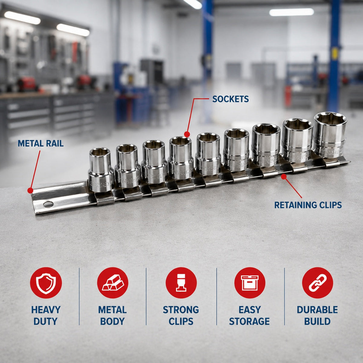 Μεταλλική Βάση-Θήκη Για Καρυδάκια 1/2" GEBO TOOLS