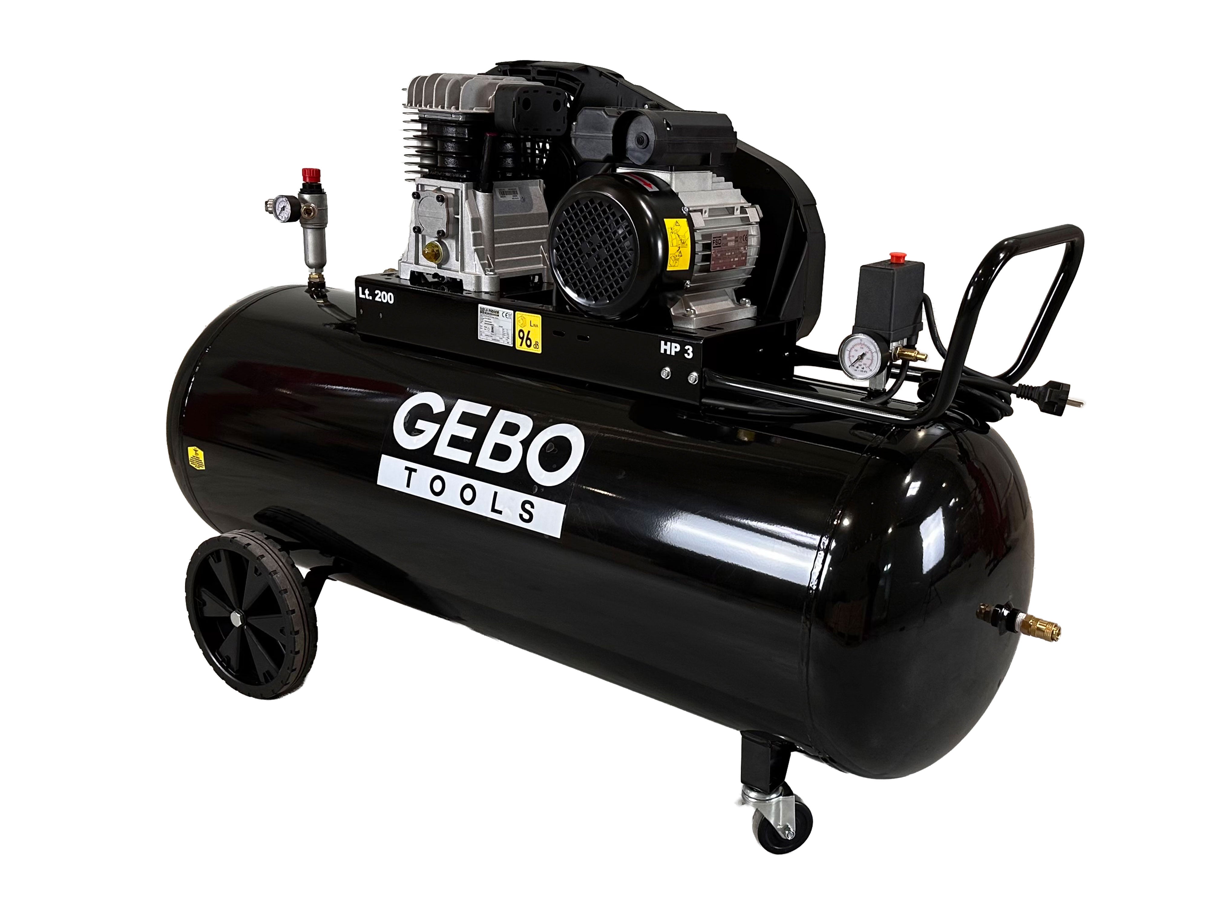 Κομπρεσέρ Αέρος-Αεροσυμπιεστής 200L 3Hp 230V GEBO TOOLS