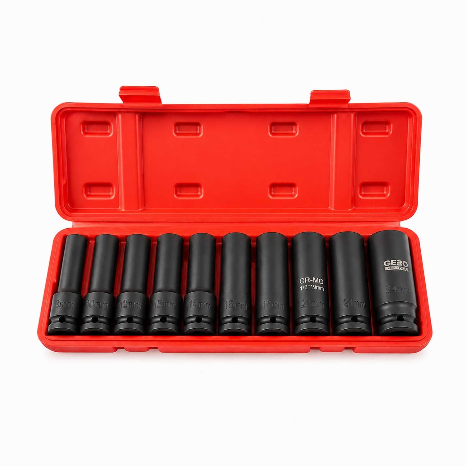 Σετ Καρυδάκια Κρουστικά 1/2" Θηλυκά Torx E8-E24, 10 Τμχ GEBO TOOLS