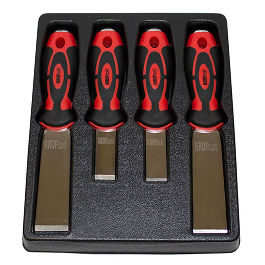 Σετ Σπατουλεσ Inox 4 Τεμαχια Kroftools