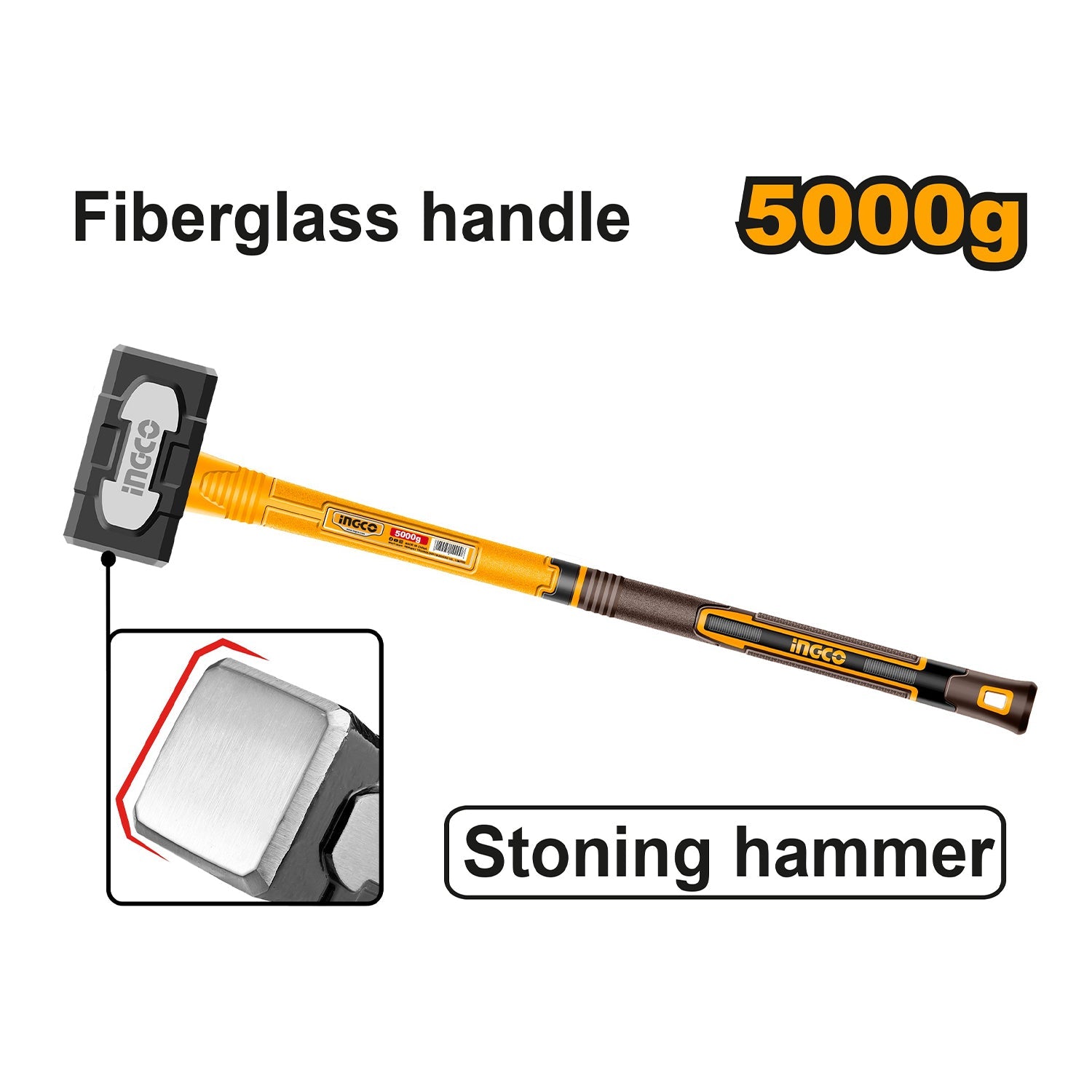 Βαριοπούλα Με Λαβή Fiber 5kg