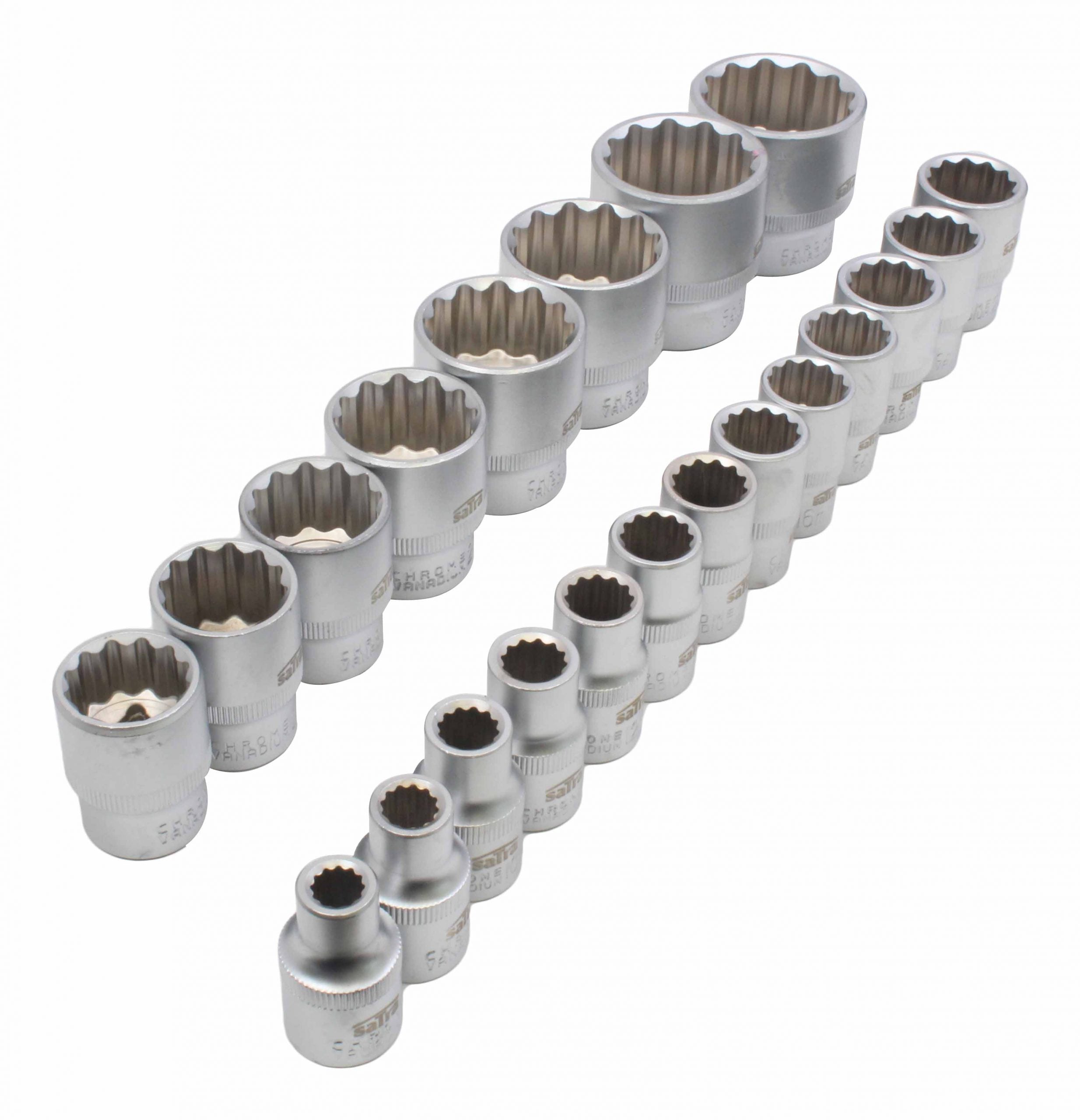Σετ Καρυδάκια Πολύγωνα 1/2" 12 Πλευρών 8-36mm 21Τμχ