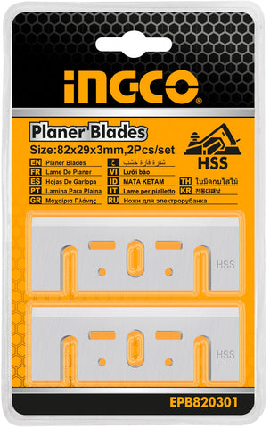 Σετ 2 Λεπίδες HSS για Πλάνη 82x29x3mm INGCO