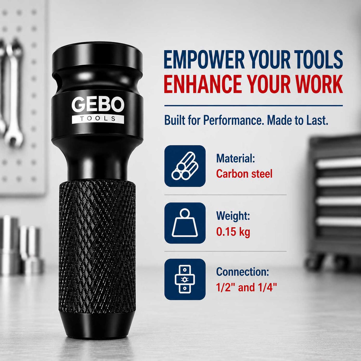 Αντάπτορας Για Μύτες 1/2"-1/4" GEBO TOOLS