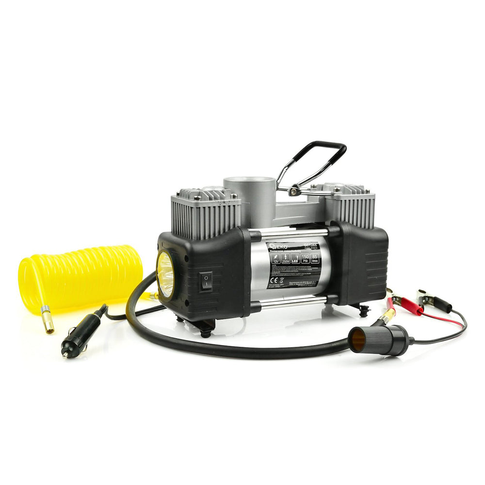 Aεροσυμπιεστής Αυτοκινήτου 12V 250W Με Φακό GEKO