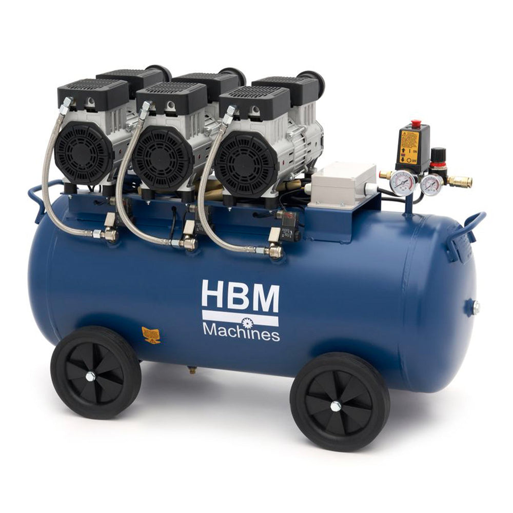 Aθόρυβος Αεροσυμπιεστής Χωρίς Λάδι 90L HBM MACHINES