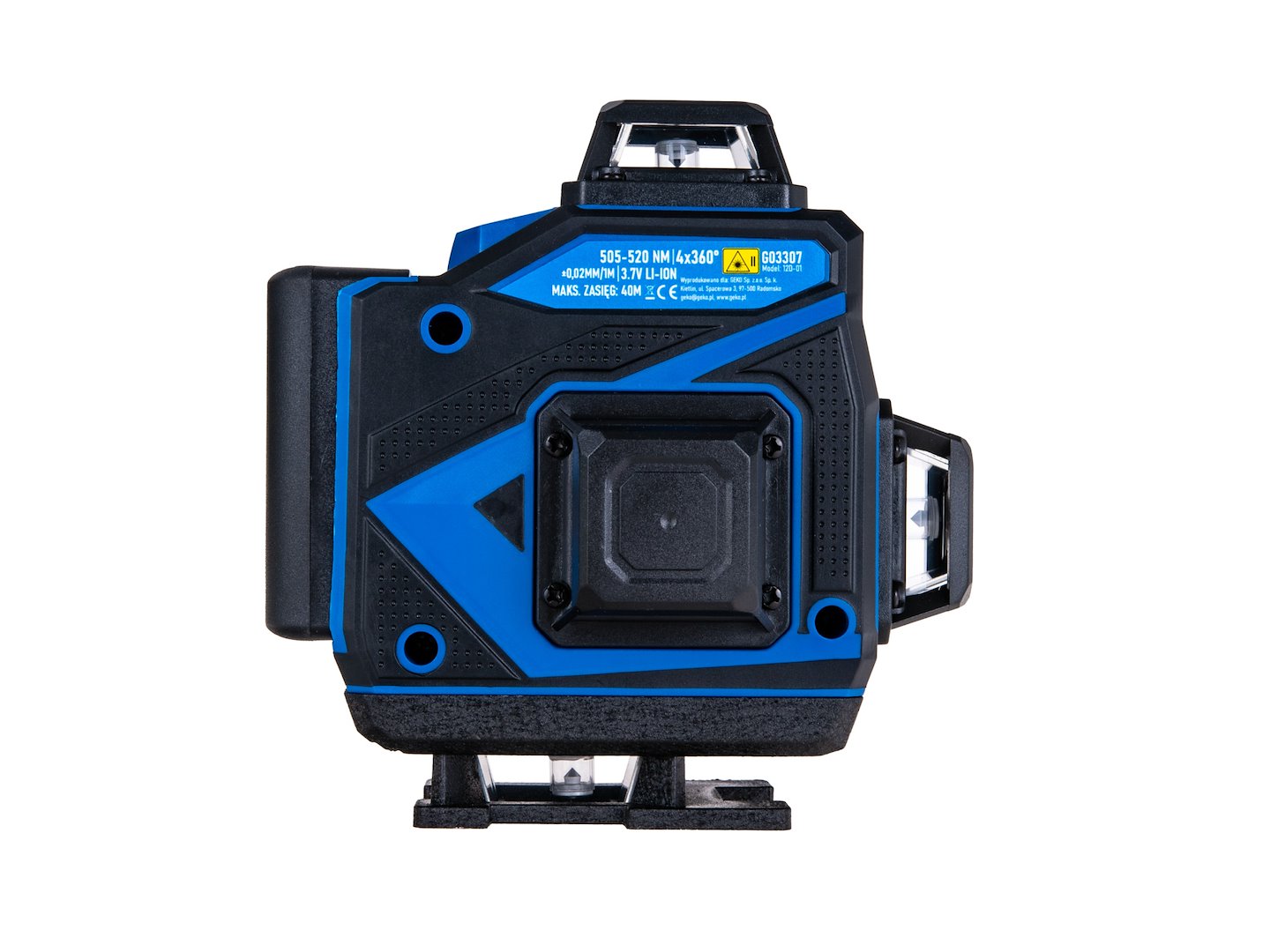 Aλφάδι Laser 360° 4D Με 2 Επαναφορτιζόμενες Μπαταρίες GEKO
