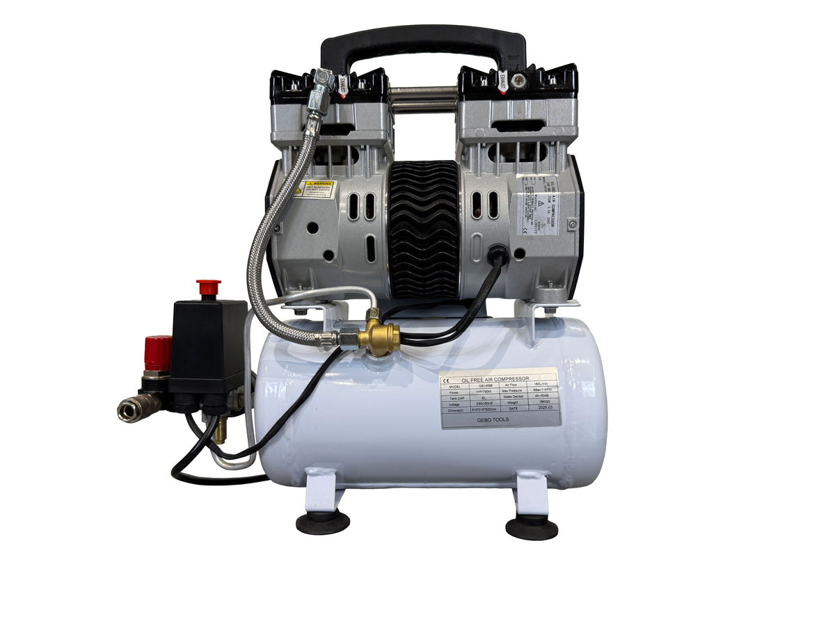 Αθόρυβος Συμπιεστής Χωρίς Λάδι 6L GEBO TOOLS