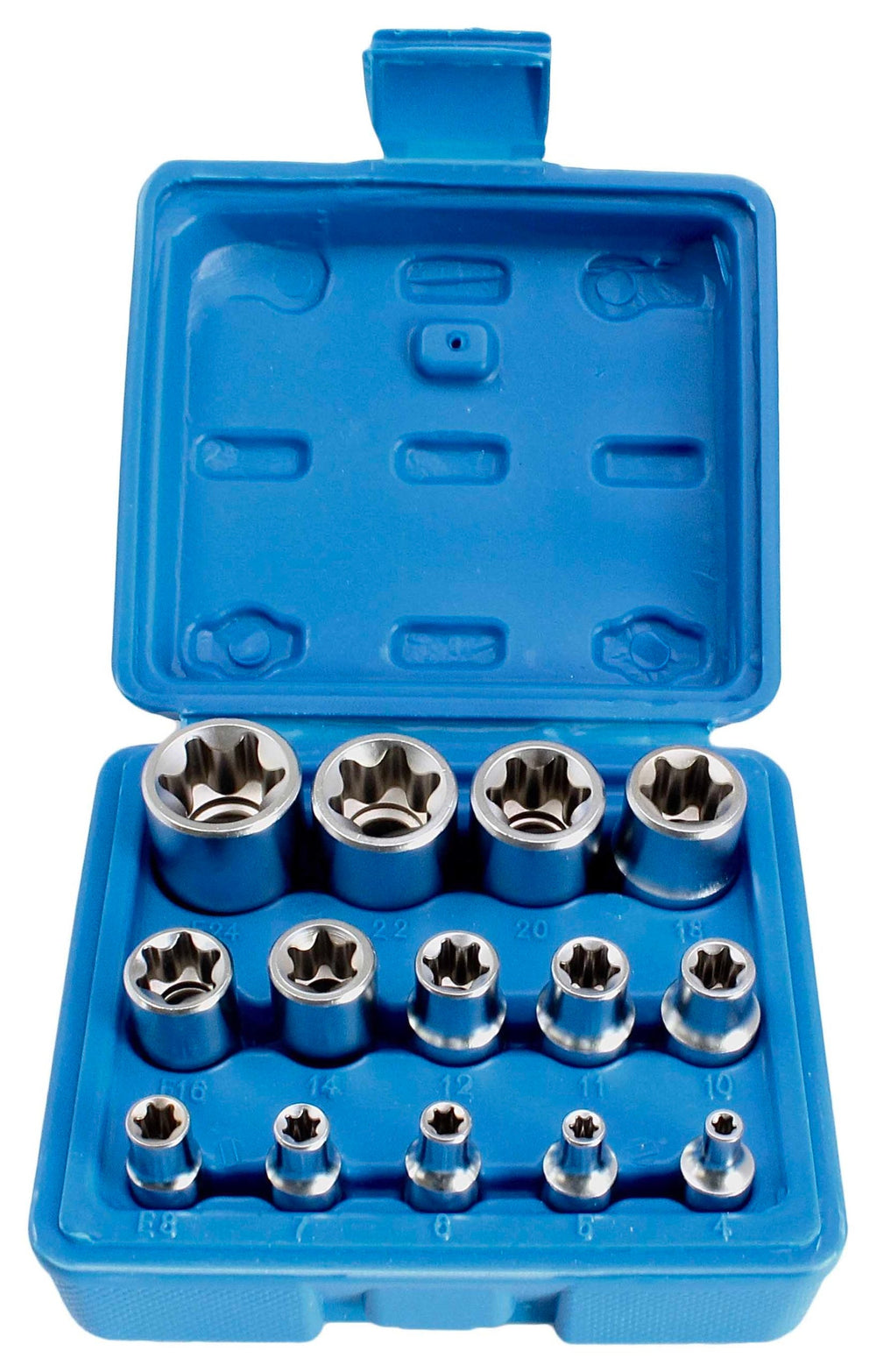 Σετ Καρυδάκια Torx E4-E24 1/4" 3/8" 1/2" 14Τμχ