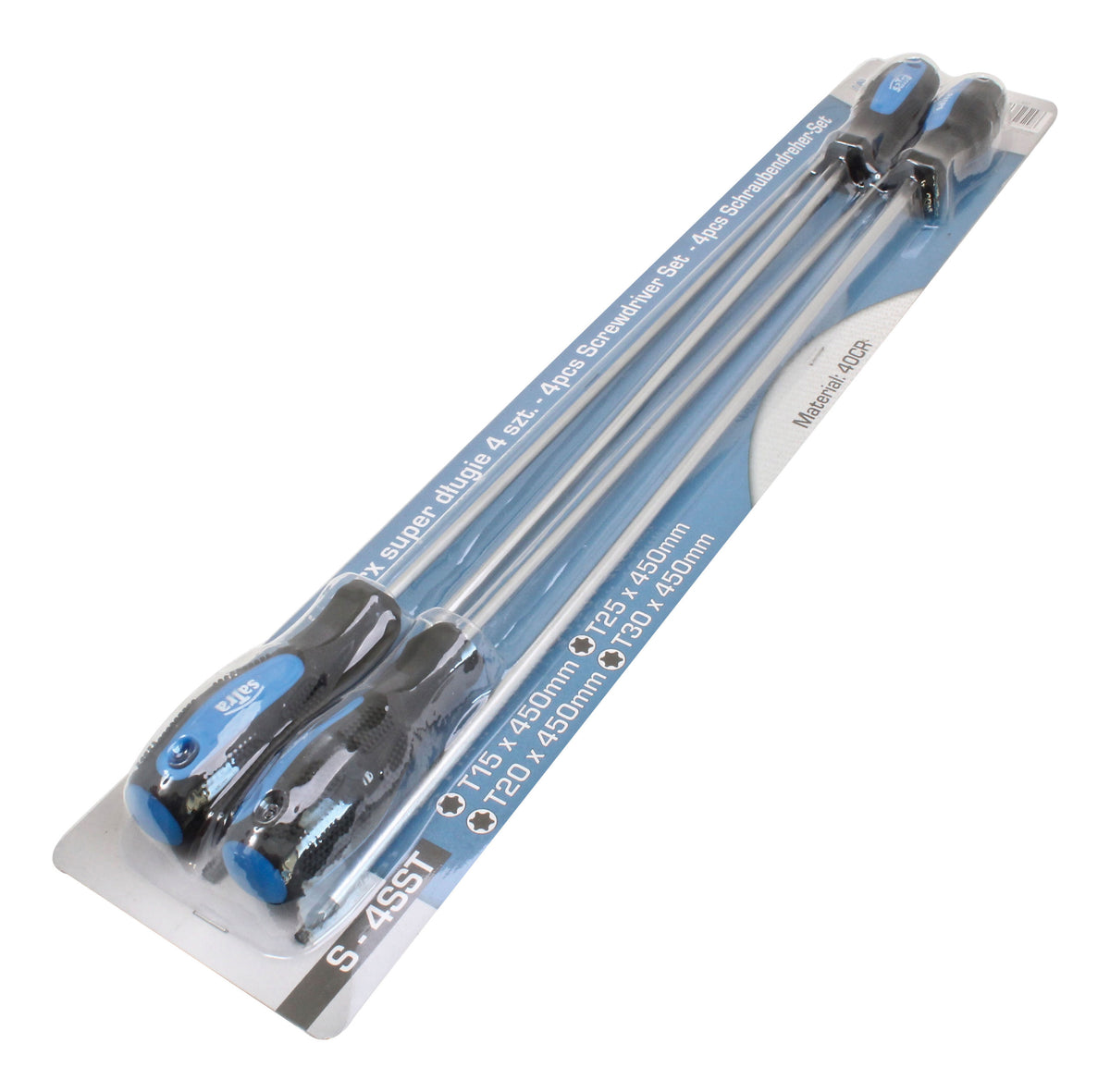 Σετ Κατσαβίδια Torx 450mm Έξτρα Μακριά 4 Τμχ