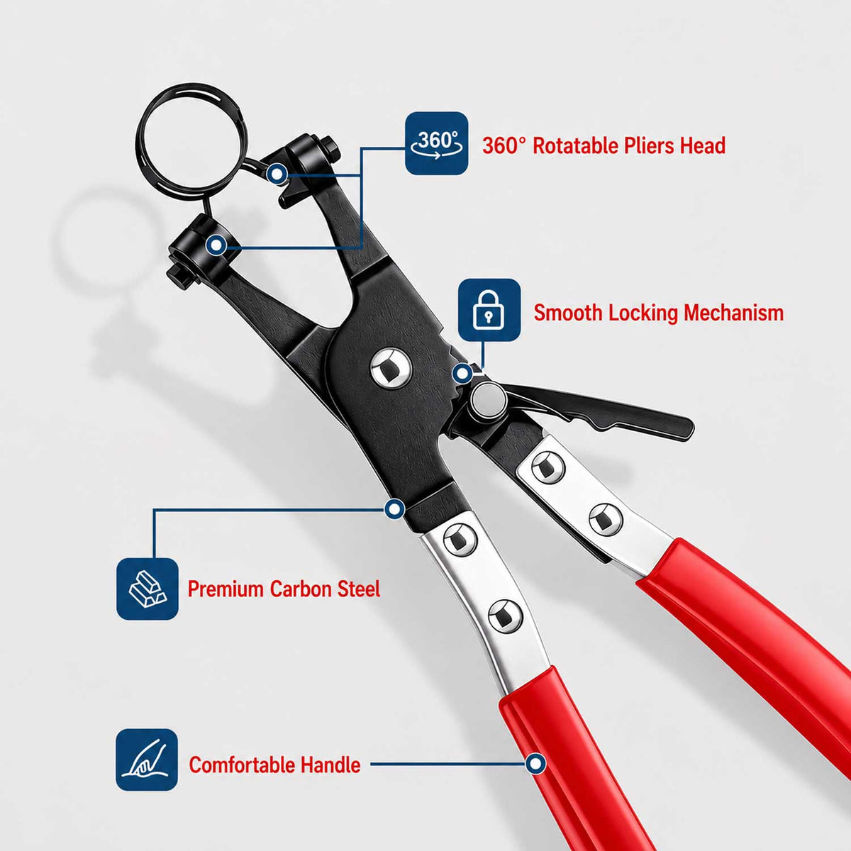 Πένσα Σφιγκτήρων για Κολάρα Ψυγείων GEBO TOOLS