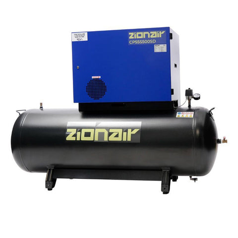 Αθόρυβος Αεροσυμπιεστής Με Star-Delta 5.5kw 11Bars 500L 400V ZIONAIR
