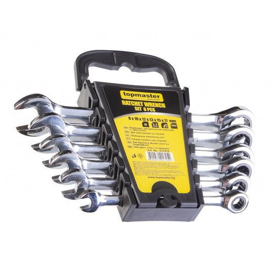 Cr-V Topmaster Pro Σετ Κλειδια Γερμανοπολυγωνα- Γερμανικά Κλειδια Με Καστανια 8-17Μμ 6 Τμχ