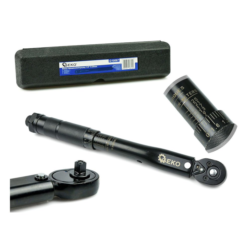 Δυναμόκλειδο 1/4" 4-25NM Μαύρο GEKO