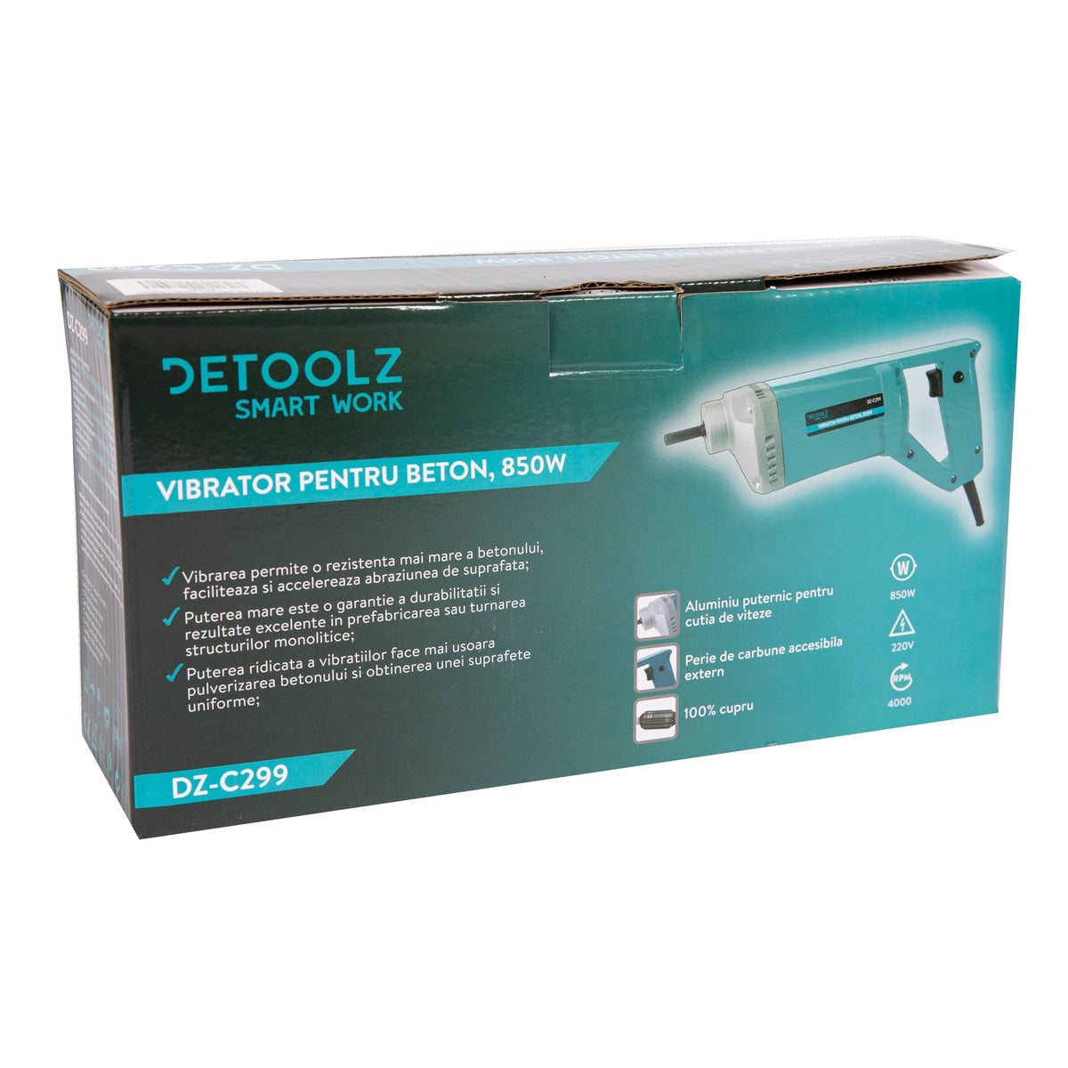 Δονητής Σκυροδέματος 800W Detoolz