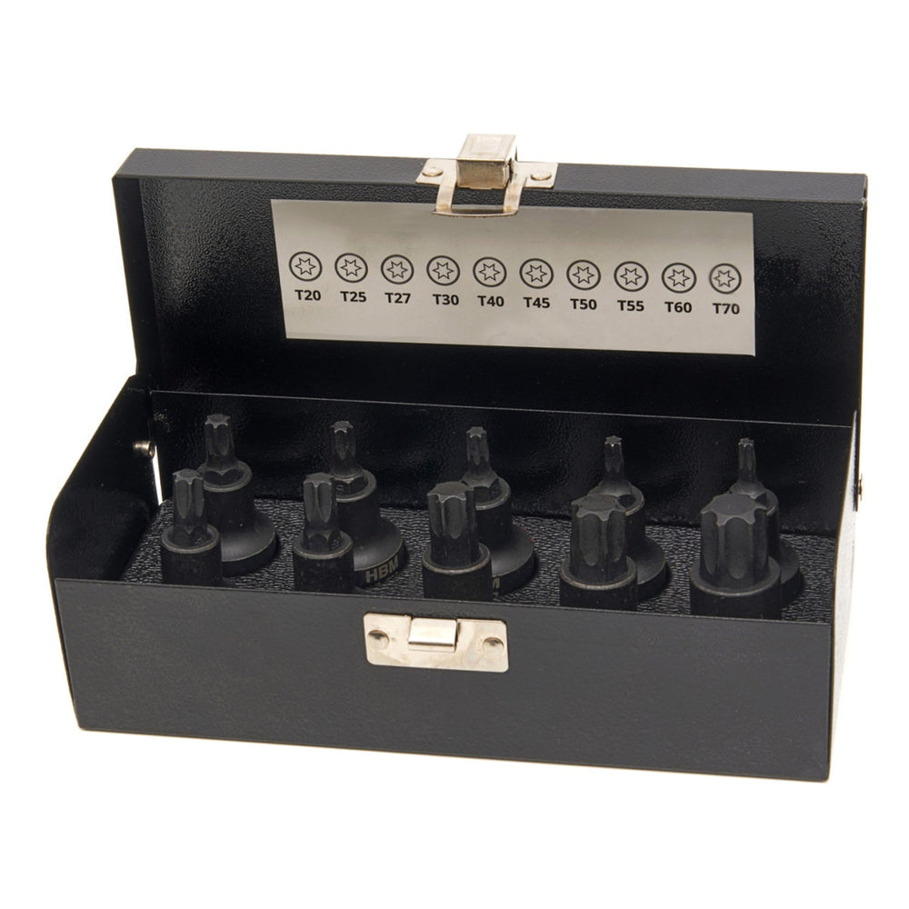 Σετ Καρυδάκια Αέρος Torx 1/2" Τ20-Τ70 10 Τμχ HBM
