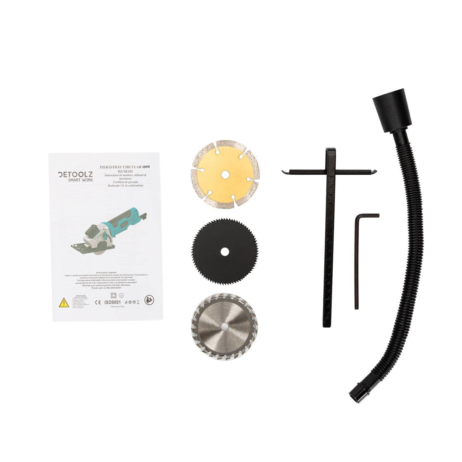 Ηλεκτρικό Χειροκίνητο Κυκλικό Πριόνι 3500Rpm 480W Detoolz