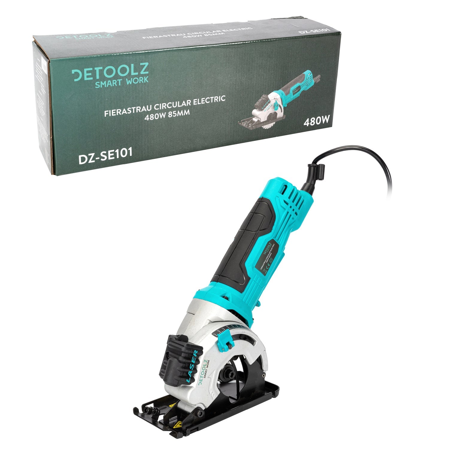 Ηλεκτρικό Χειροκίνητο Κυκλικό Πριόνι 3500Rpm 480W Detoolz