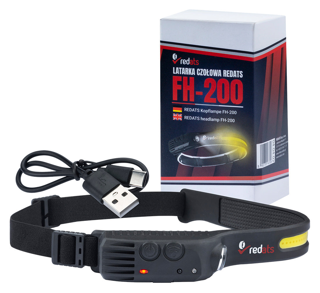 Φακός Κεφαλής Led FH-200 Με Επαναφορτιζόμενη Μπαταρία 1200mAh