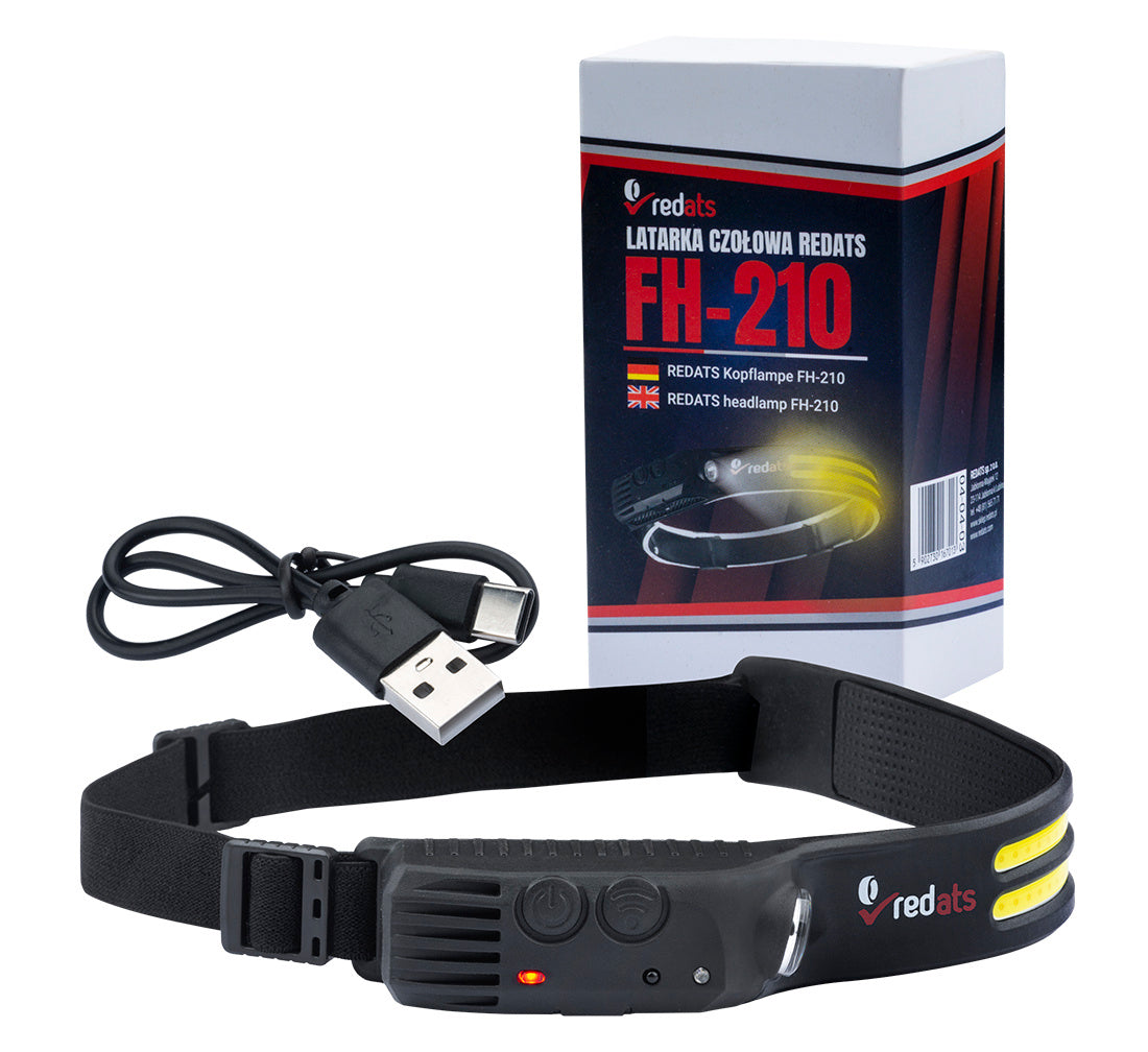Φακός Κεφαλής 2 Λωρίδες Led FH-210 Με Επαναφορτιζόμενη Μπαταρία 1200mAh