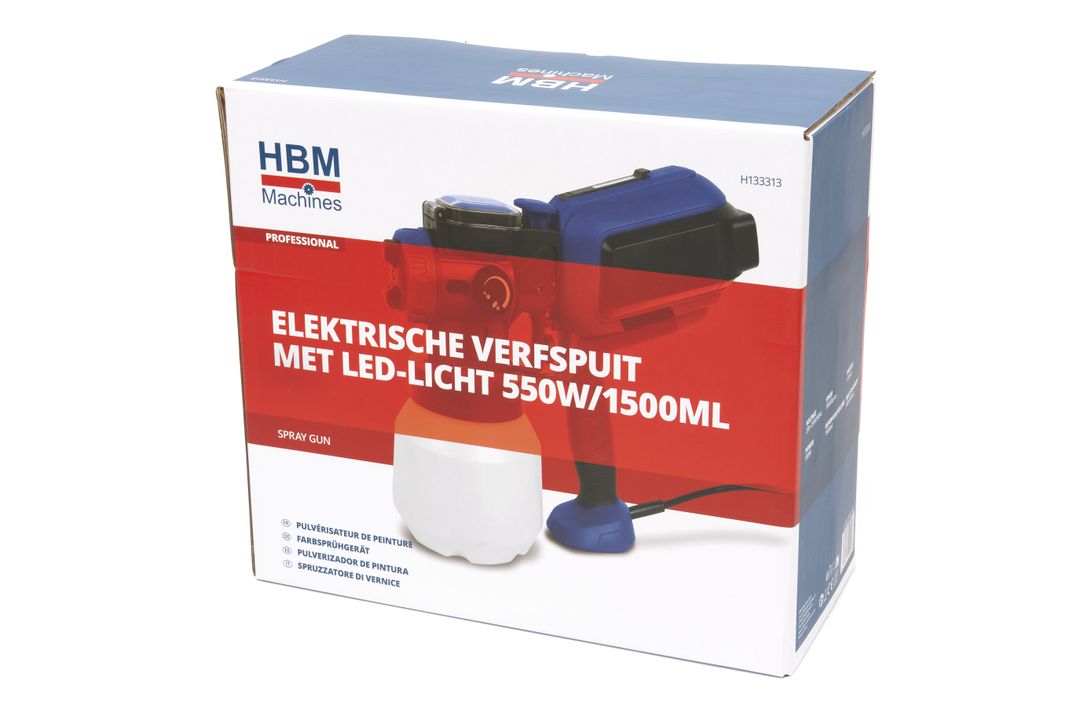 Ηλεκτρικό Πιστόλι Βαφής-Ψεκαστήρας 550w 1500ml με Led