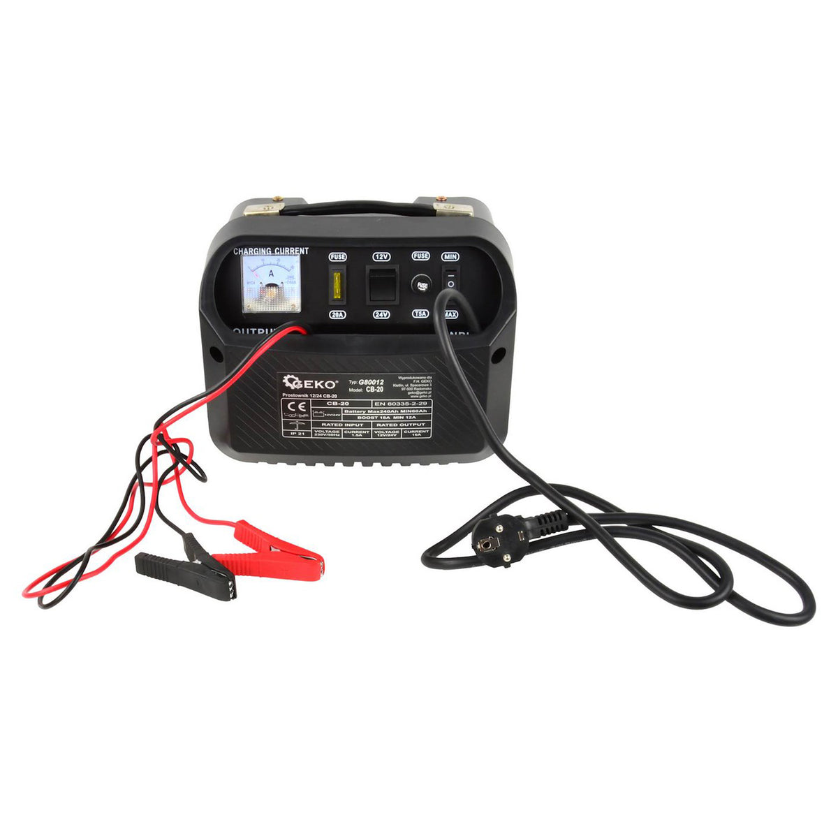 Φορτιστής Μπαταρίας Αυτοκινήτου 12/24V CB-20 12-18A Για Μπαταρίες 60-240Αh GEKO