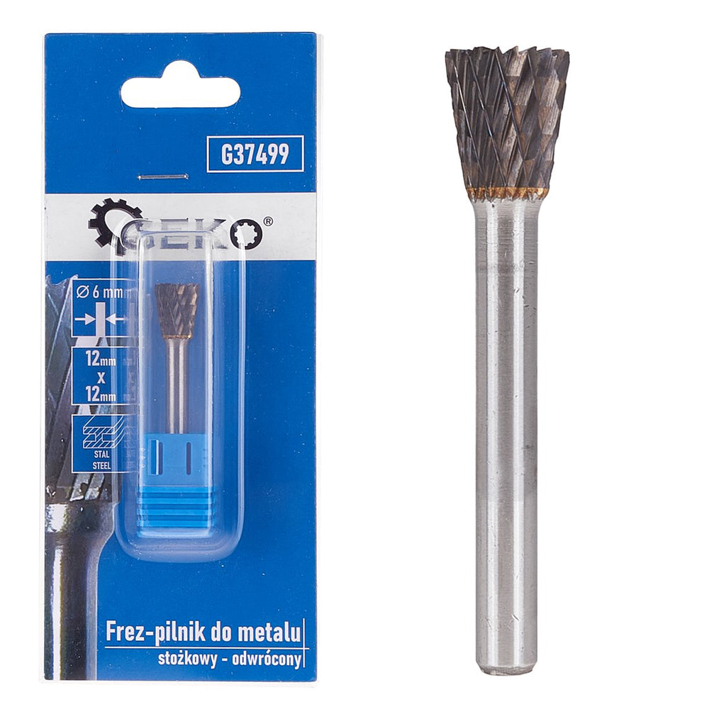 Φρέζα Μετάλλου Από Καρβίδιο Βολφραμίου 12x12mm Στέλεχος 6mm