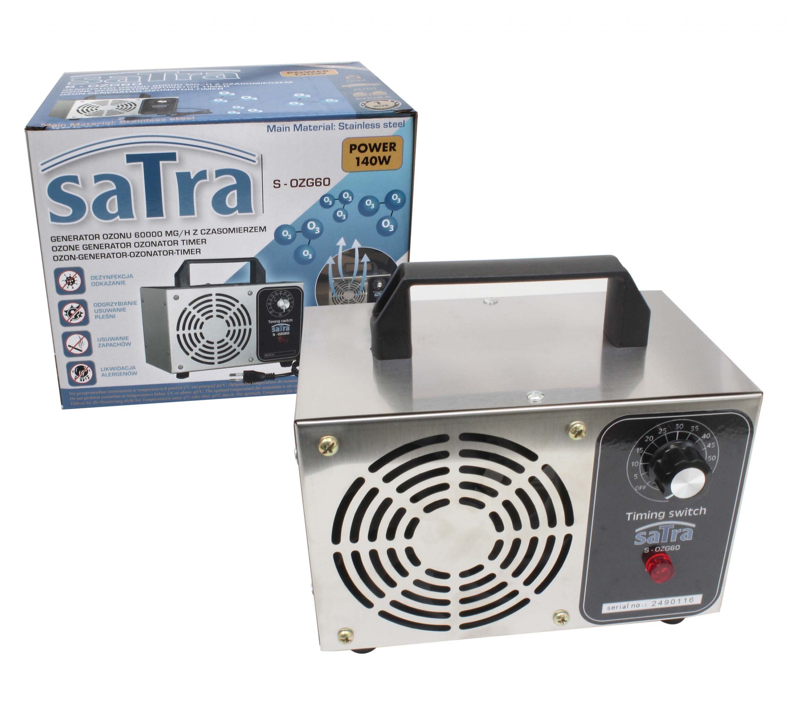 Γεννήτρια Όζοντος 6000 Mg/H Με Χρονοδιακόπτη Satra
