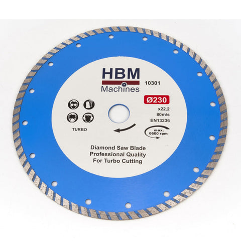 Δίσκος Κοπής Διαμαντέ 230mm Turbo HBM