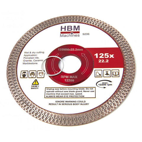 Δίσκος Κοπής Διαμαντέ Επαγγελματικός 125mm HBM