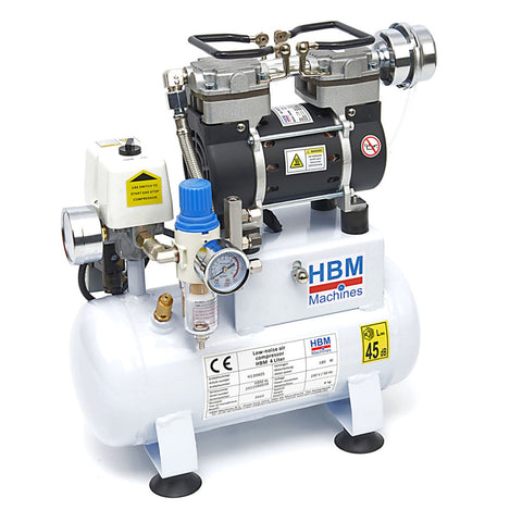 Κομπρεσέρ Αερογράφου Χαμηλού Θορύβου Oil Free Airbrush 4L 180W HBM
