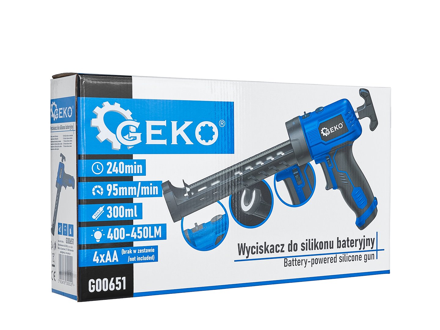 Hλεκτρικό Πιστόλι Σιλικόνης Με Led 6V GEKO