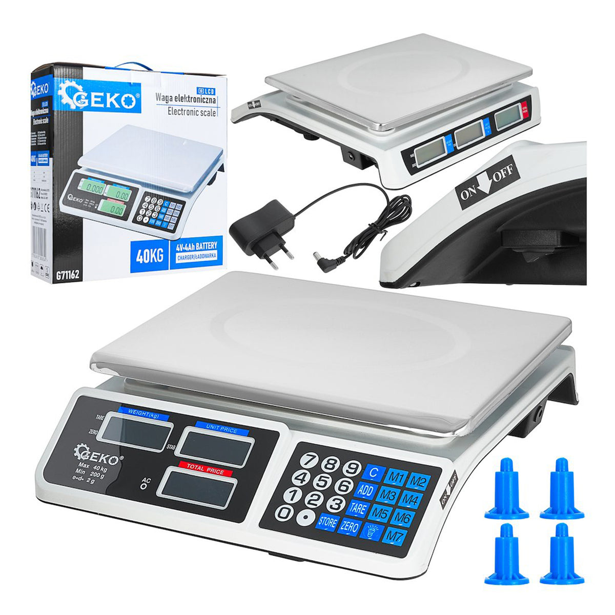 Ηλεκτρονική Ζυγαριά Με Οθόνη LCD 40kg GEKO