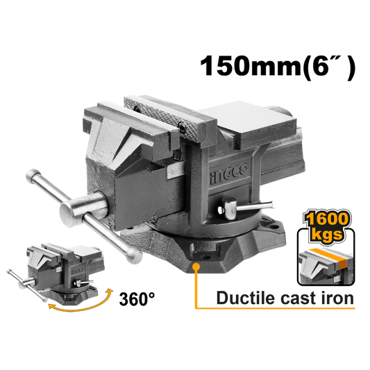 Ingco Μέγγενη Πάγκου Περιστρεφόμενη 150Mm Hbv086