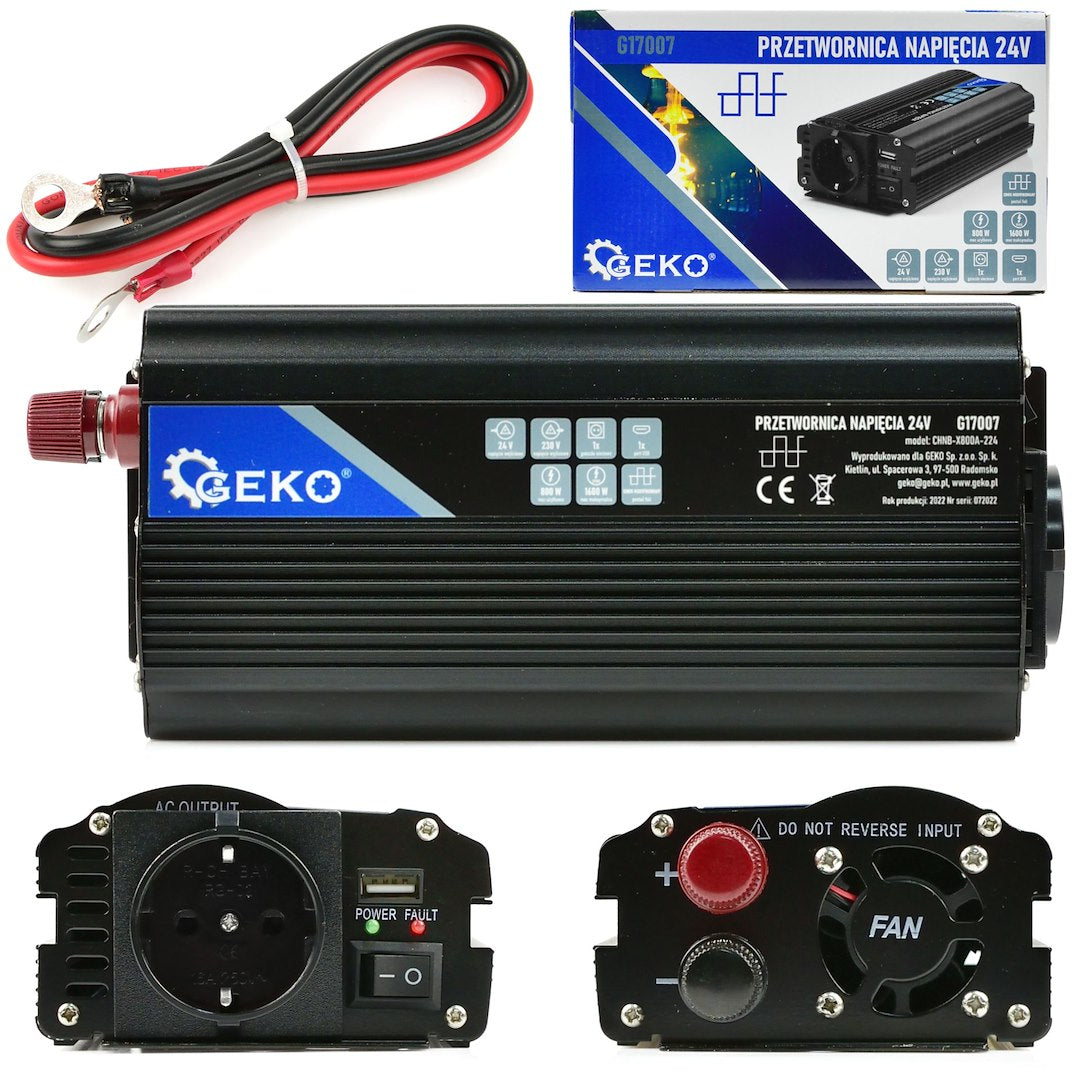 Inverter Τάσης 24-220V 800/1600w GEKO