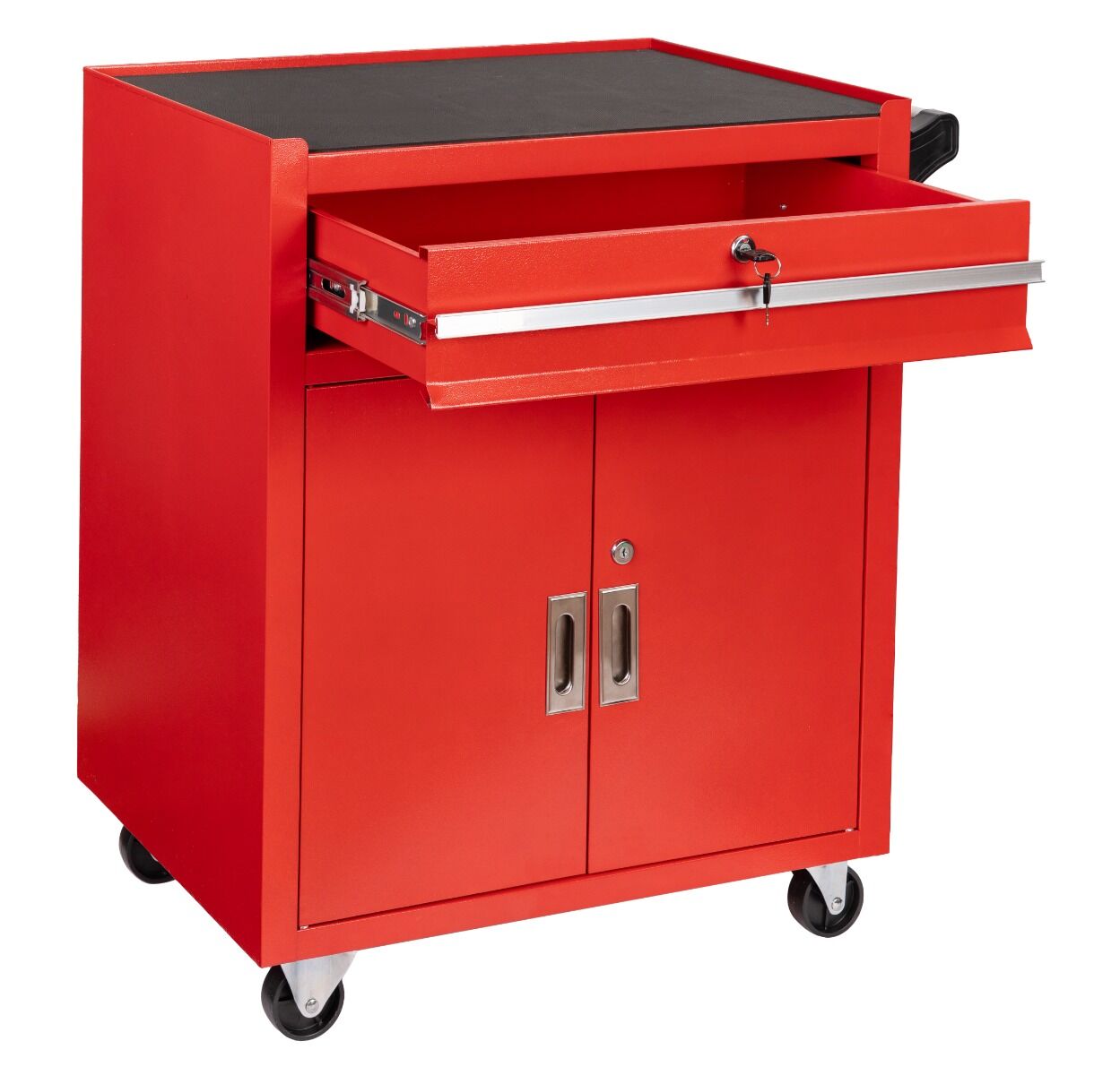 Τροχηλάτος Μεταλλικός Εργαλειοφόρος Χωρίς Εργαλεία Κόκκινος  Premium 73x63x40cm INVENTO