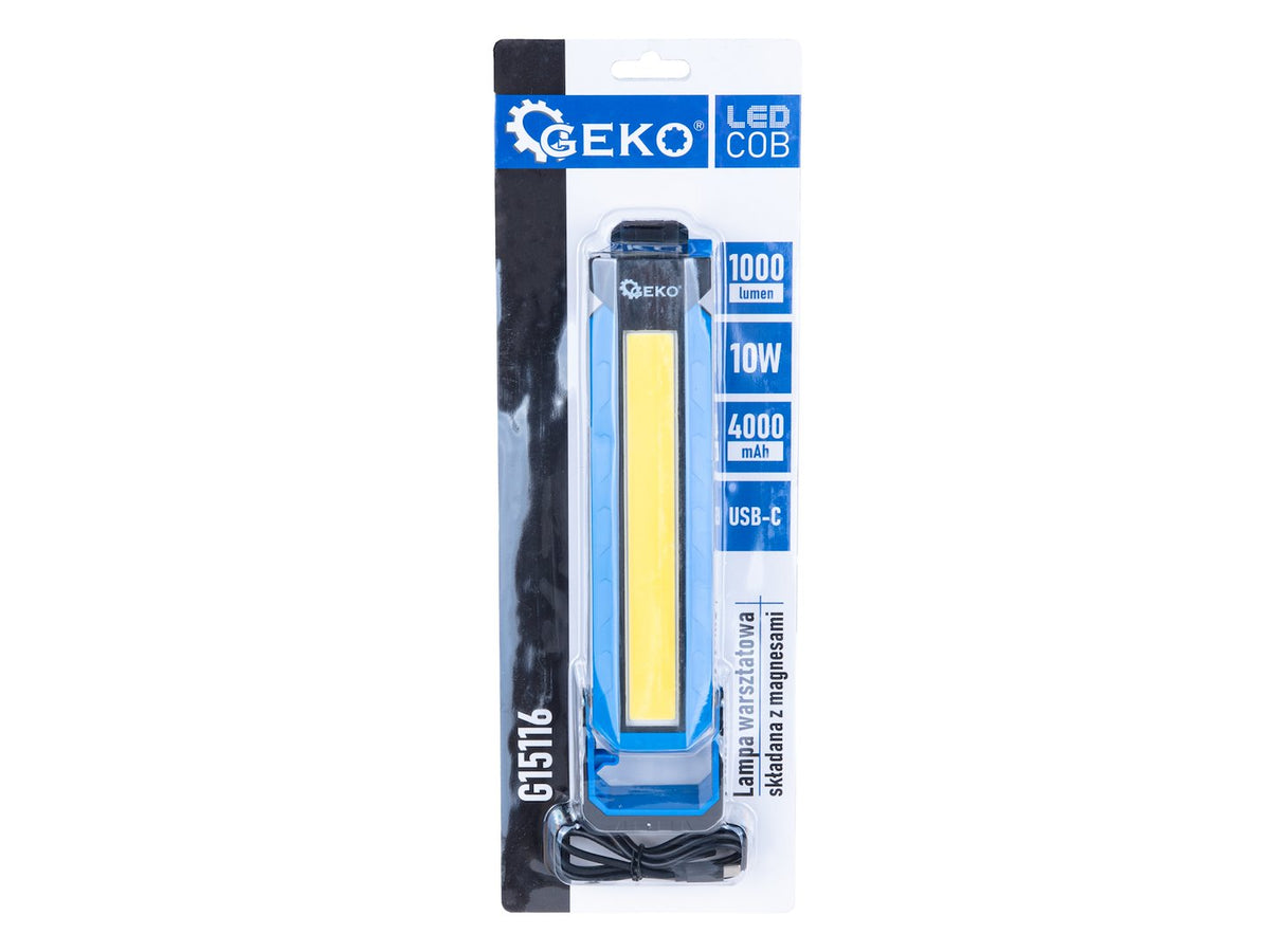 Λάμπα Led Αναδιπλούμενη 10w 1000Lumens Με Επαναφορτιζόμενη Μπαταρία GEKO