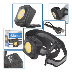 Φακός Κεφαλής Επαναφορτιζόμενος Led Cob 3W 500Mah 500Lm
